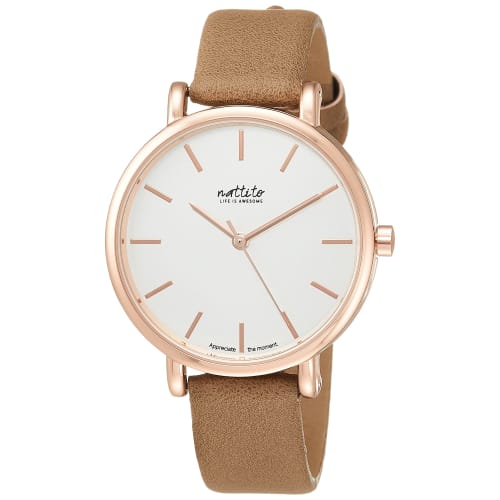 

Fieldwork Women s Analog Watch, CRESS Long-Lasting Battery Movement, Leather Strap, ST269-2, Gray