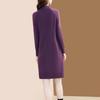 Fashionable Sweater Dress for Women Versatile Semi-high-neck Knitted Base Dress Casual Pullover