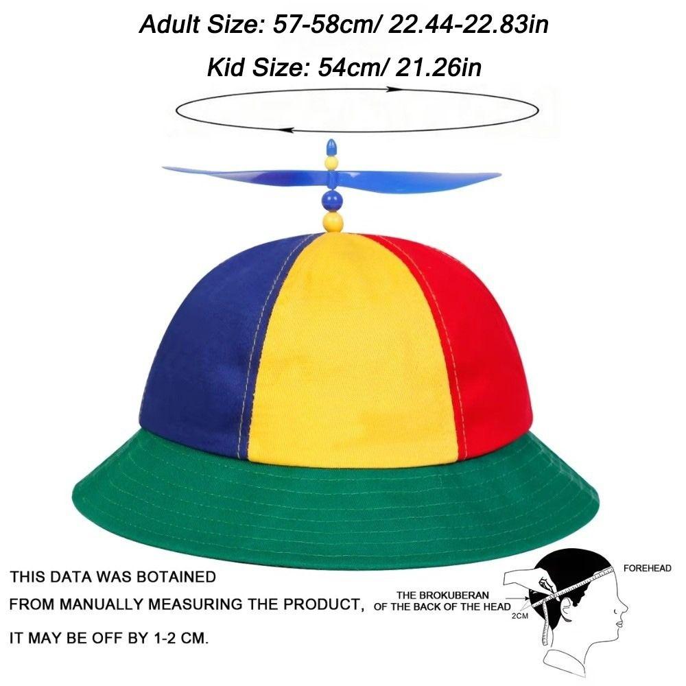 Rainbow Windmill Bamboo Dragonfly Cap Sun Protection Fishermen Cap Summer Beach Cap  Kids Adults