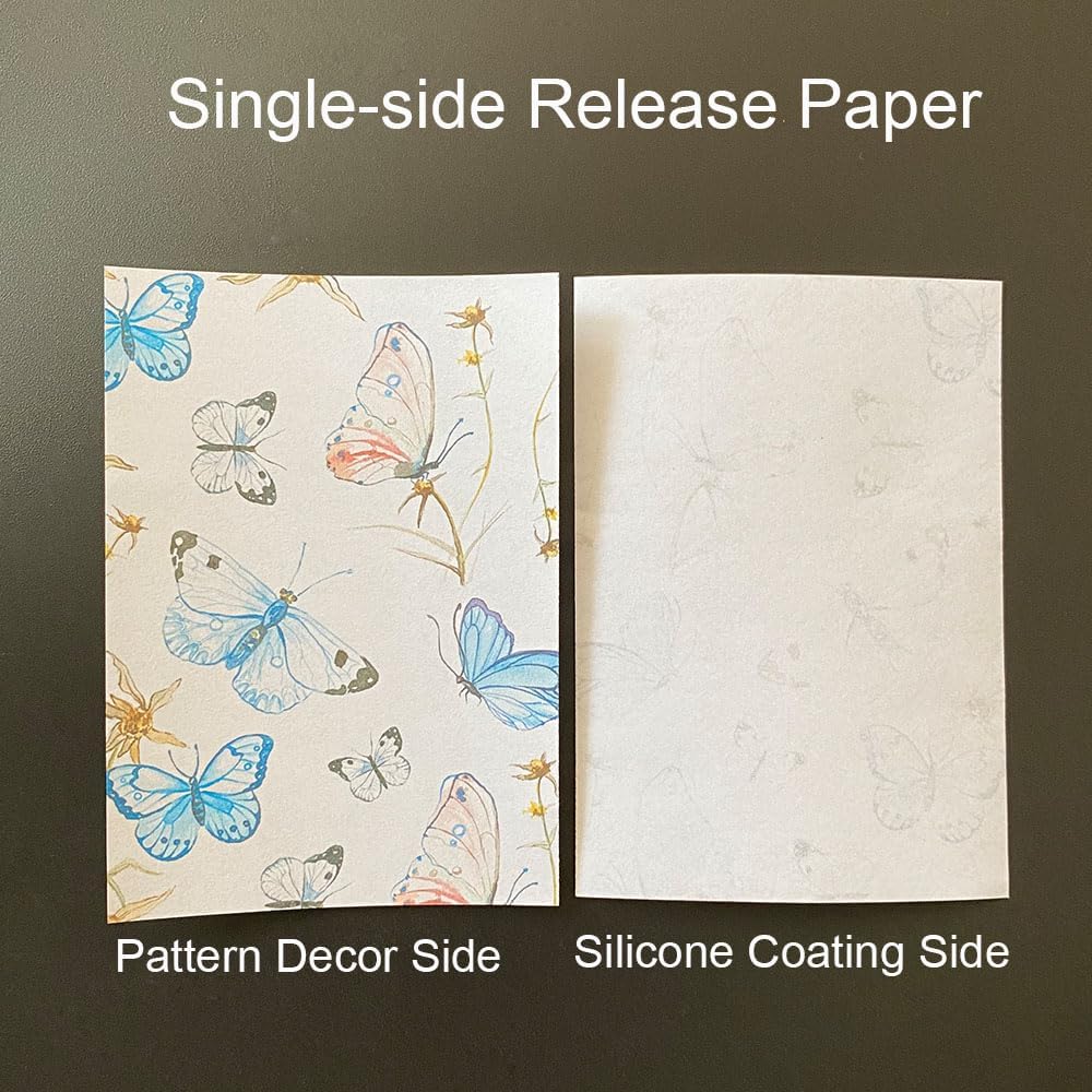 60 Pieces Diamond Painting Release Paper Butterfly Style Single Side Release Sheets Decorative Paper Cover Replacements for 5D Diamond Art Tool