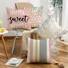 New Style Pillowcase Nordic Simple Geometric Bohemian Pink and Gray Text Sofa Pillowcase