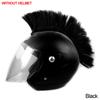 Mohawk Helmet Wig Cuttable Helmet Decorations Wigs Cockscomb Motocross Full Face Off Road Helmet Decoration Hair Sticker