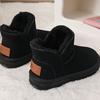 Winter Newest Children's Snow Boots Classic Black Brown Platform Shoes Girls Boys Thickened Velvet Warm Suede Boots I09162