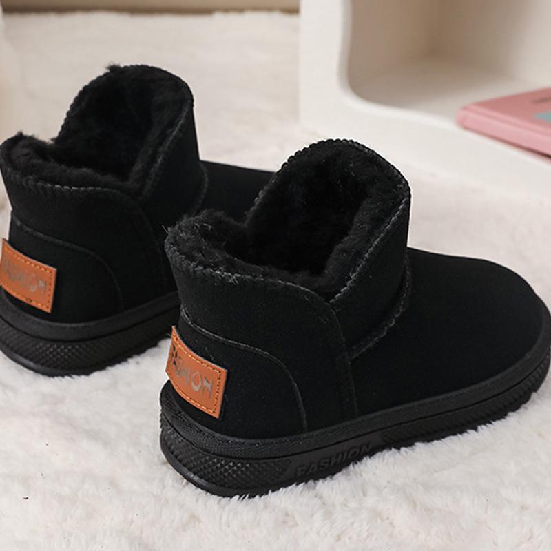 Winter Newest Children's Snow Boots Classic Black Brown Platform Shoes Girls Boys Thickened Velvet Warm Suede Boots I09162