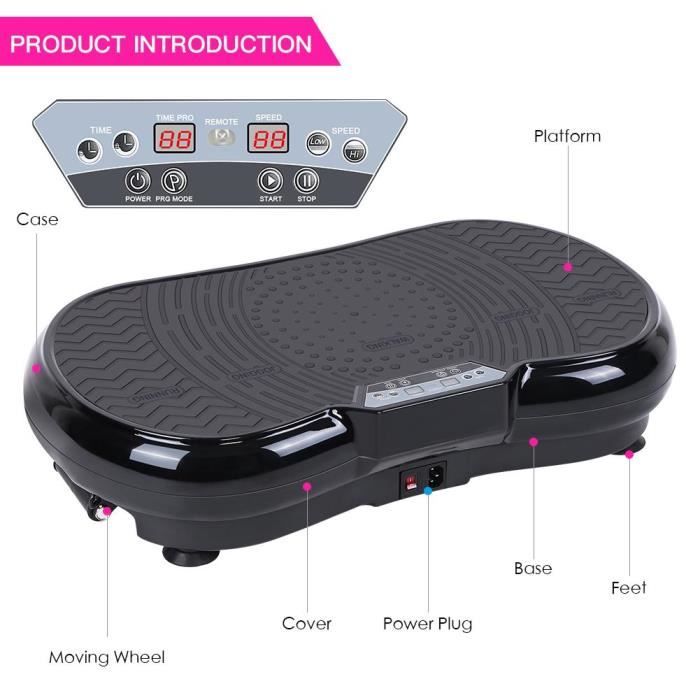 HENGL Plateforme Vibrante Oscillante pour Perte de Poids Machine de Façonnage du Corps Minceur Intelligent