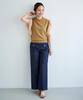 Le Coeur Blanc Tulle Sleeve Knit 3037020803 Size 38 Beige