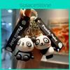 Adorable Cartoon Panda Keychain Silica Gel Accessory Cute Gift For Couples And Friends