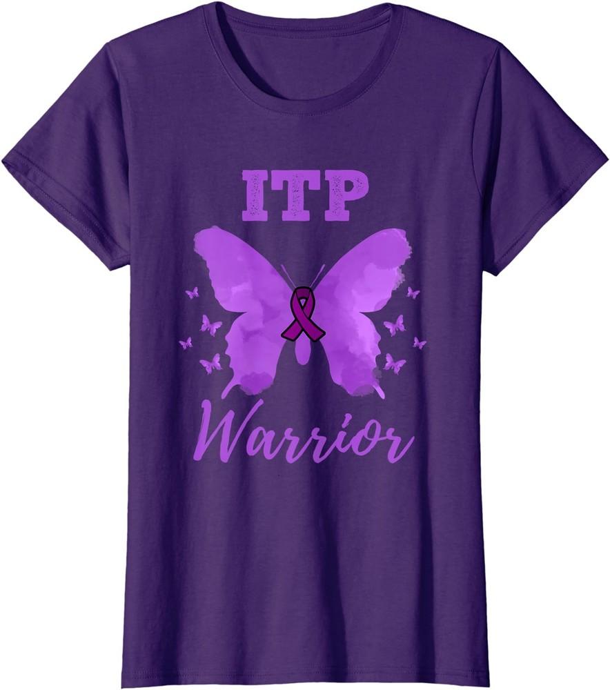 ITP Warrior Immune Thrombocytopen wbr/ ia ITP Awareness Ladies  Crewneck T-Shirt Unisex T-Shirt XL