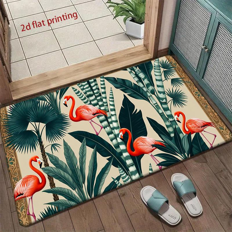 

Flamingo & Tropical Leaves Living Room Decoration Home Sofa Non-Slip Carpet Study Bedroom Tatami Children S Soft Floor Mat 40x60cm
