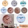Vintage Wood Clock Hanging Wooden Ornament  Room Wall Decoration