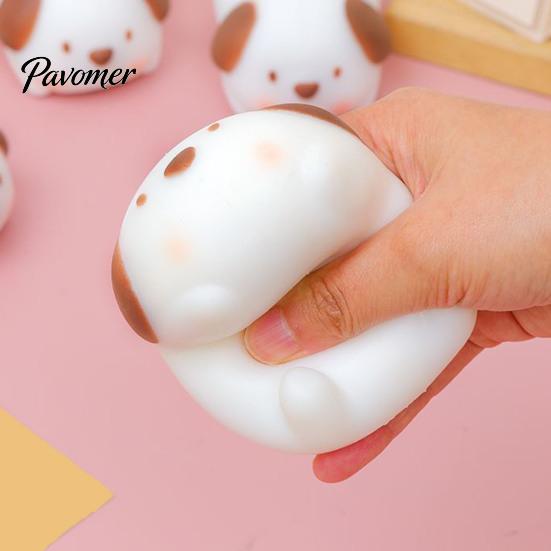 Tactile Fidget Toys Animal Stress Relief Squeeze Toy, Slow Rising Pig Sensory Relieving Office Desk Soft Dog Toy for Kids Adults Compact