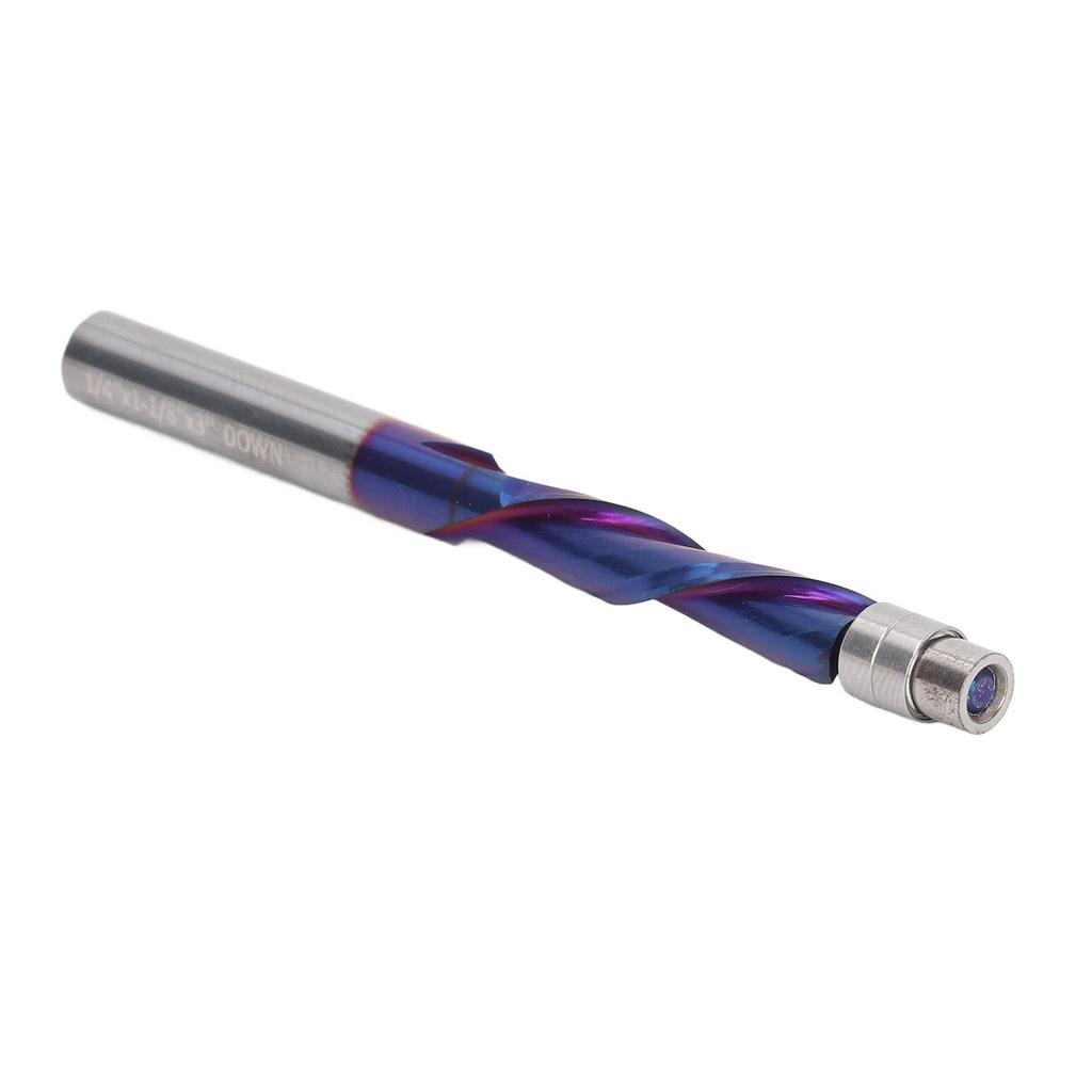 Flush Trim Bit Up Cutter CNC Spiral Milling Router 14 Shank Solid Caribide with Bearing