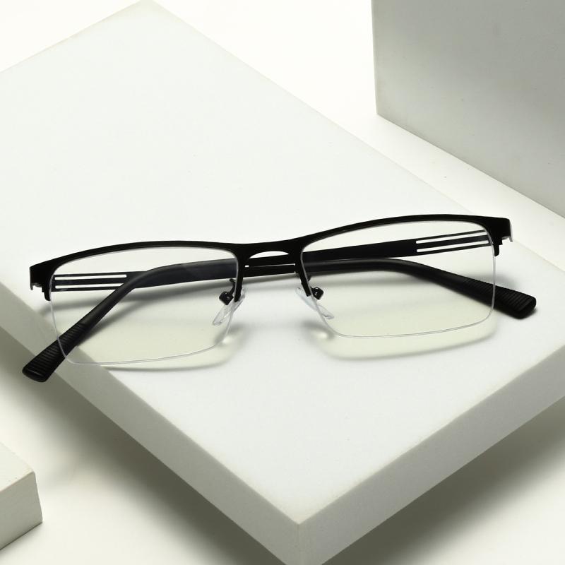 Anti-Blue Light Glasses Half-Frame Square Eyewear Women Men Luxury Eyeglasses Blue Light Blocking Man Lady Computer Eyeglas