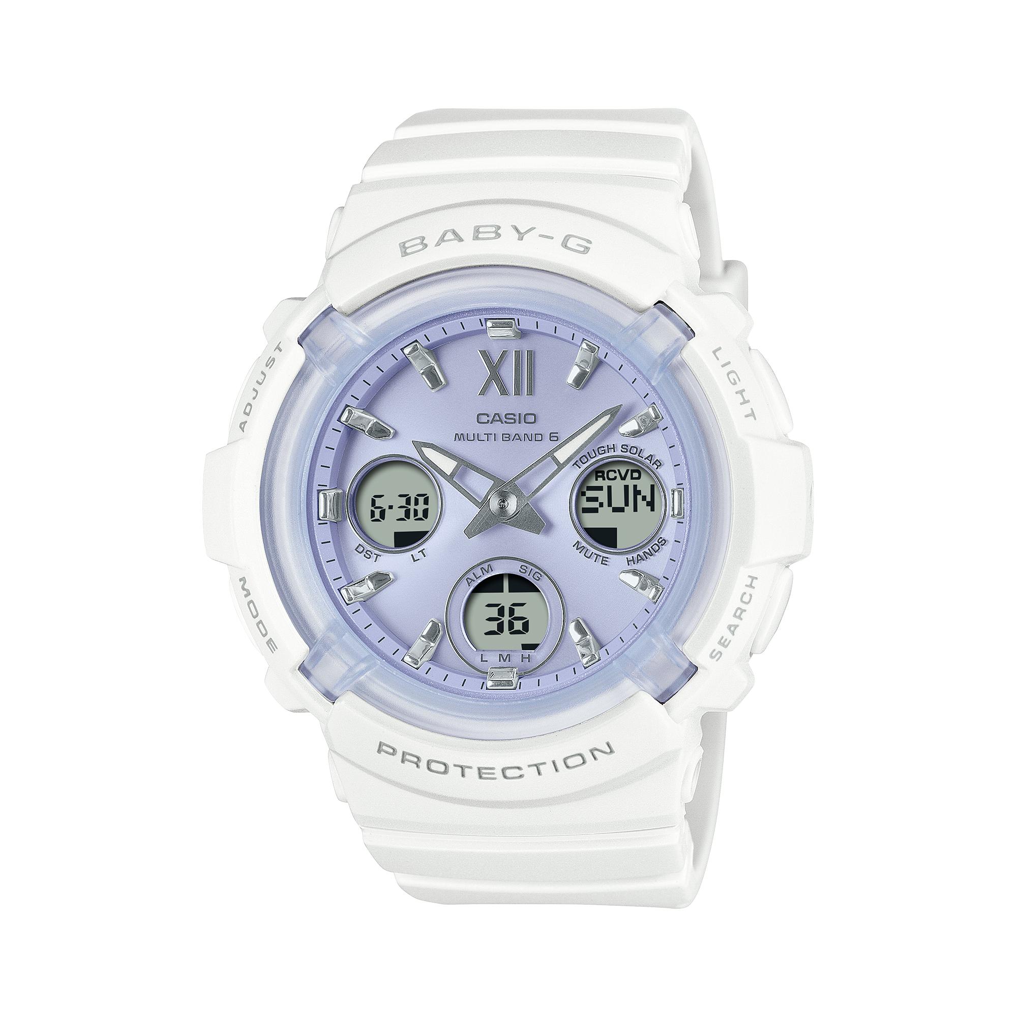 

Casio Baby-G Women s Resin 100M Water Resistant Analog Shock Resistant Quartz Watch BGA-2800A-7A белый