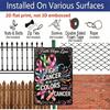 2D Flat, 1pc Multi Color Cancer Awareness Ribbon Aluminum Sign, Breast Cancer Awareness Month Decor, Cancer Walk Event Fence, Hospital Lobby Display