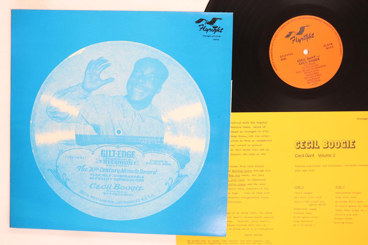 

LP Record CECIL GANT Cecil Boogie LP4714 FLYRIGHT 19 UK Blues Used