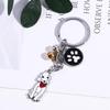 Fashion Golden Retriever Enamel Animal Bell Husky Dog Pendant Pet Keychain Dog Keychain Pet Keyring