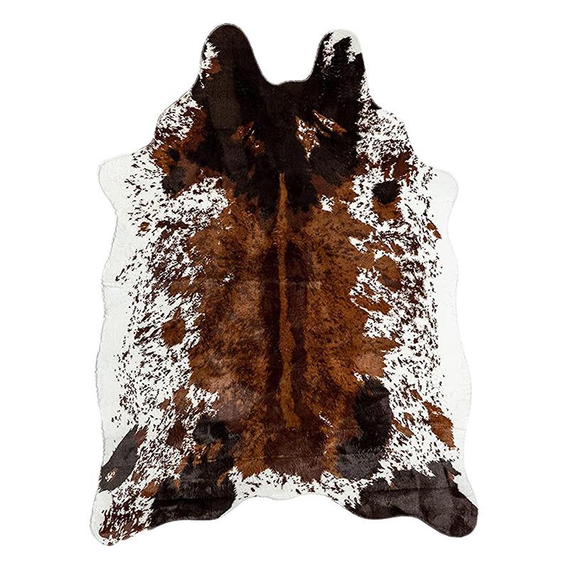 140x200cm Imitation Animals Skin Area Rugs Soft Faux Fur Leather Cow Carpet for Bedroom House Decoration Christmas Decor