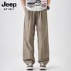 Pantalons décontractés JEEP SPIRIT pour homme, jambe droite, en soie glacée