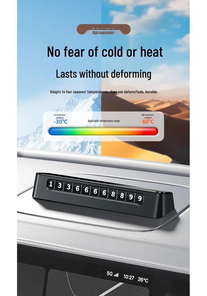 Geely Emgrand GS/GL/Binyue Temporary Parking Plate & Movable Phone Card