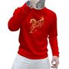 2026 Lucky Year Men's Fleece-Lined Crew Neck Sweatshirt – Stylish Autumn/Winter Fit