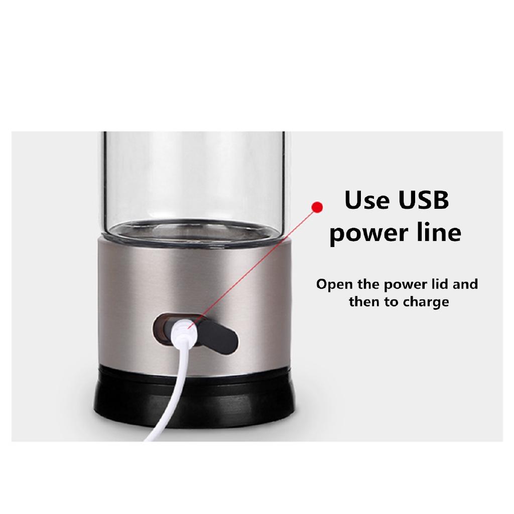 700~1000PPB Hydrogen Portable USB Charging Water Bottle Cup Quick Electrolysis DC-5V New