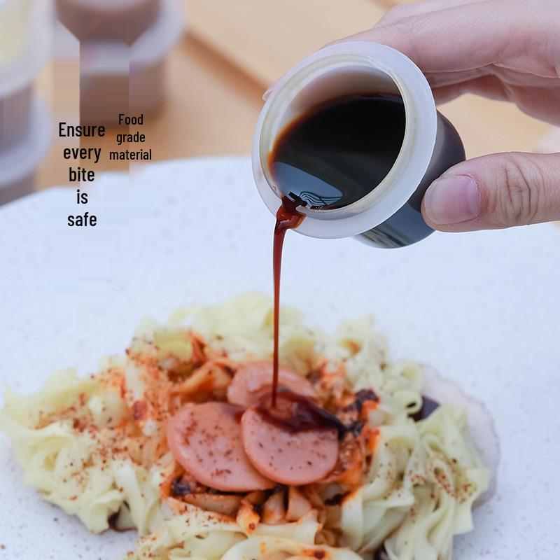 Malá opakovaně použitelná láhev na omáčku - Potravinářská stohovatelná nádoba pro skladování salátové zálivky a kečupu
