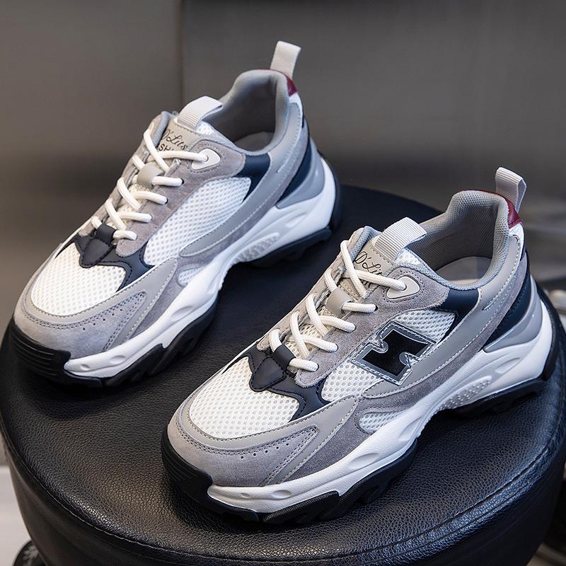 Suction Sole Shoes Children 2025 New Spring Casual Fashion Sports Running Shoes Thick Sole Heightening Leather