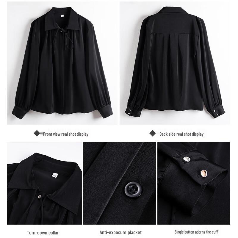 Women's Elegant Long-Sleeve Chiffon Shirt