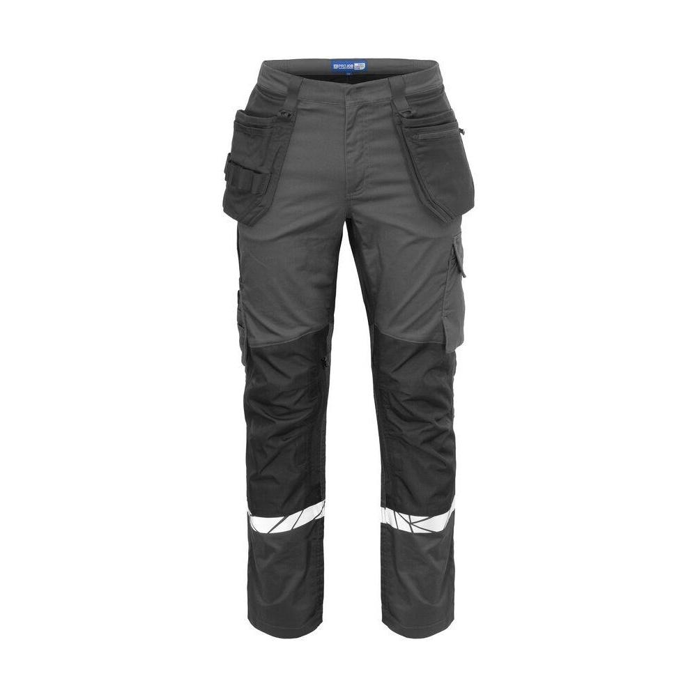 Pantaloni da lavoro da uomo Projob Progression con tasche a fondina 34S nero/grigio