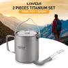 Lightweight   750ml Pot with Folding   for Outdoor Camping Hiking Backpacking Picnic