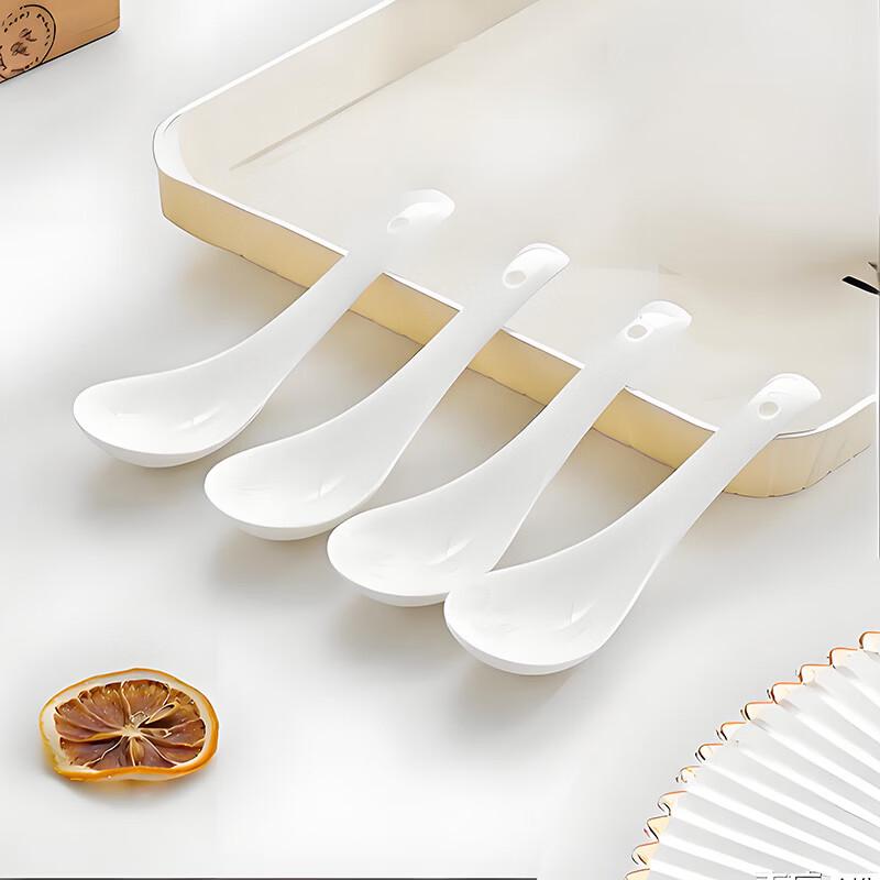 Sky Top Pure White Ceramic & Bone China Spoons