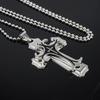 2024 Cross-Border Domineering Men's Necklace - Gold, Black, Silver Oil Drop Cross