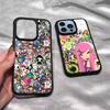 Japan T-Tokidokis Black Silicone Hard Plastic Phone Case For Iphone 17 Air 16 15 14 13 12 11 Pro Max PC+TPU Case