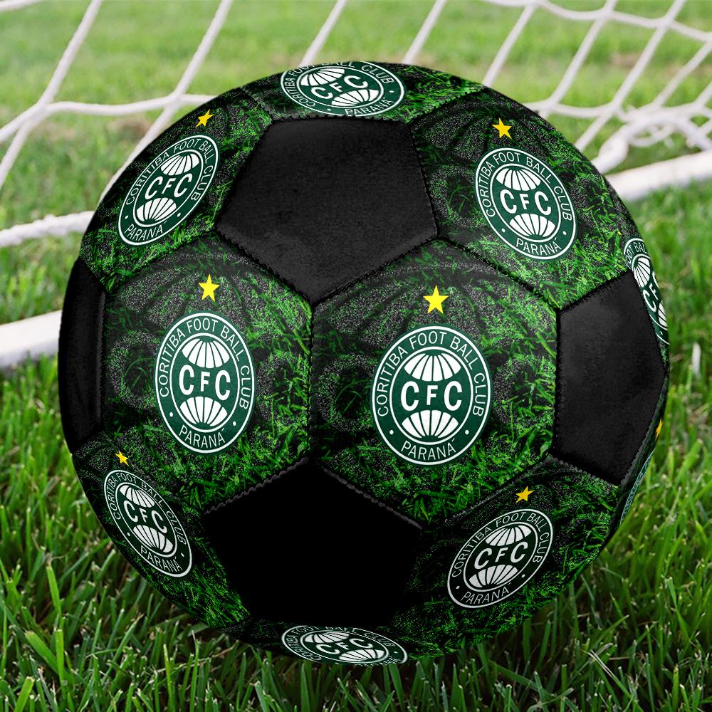 Coritiba FC Soccer Ball, colorful, suitable for all ages, machine-stitched, PVC material, competition grade, durable and high bounce