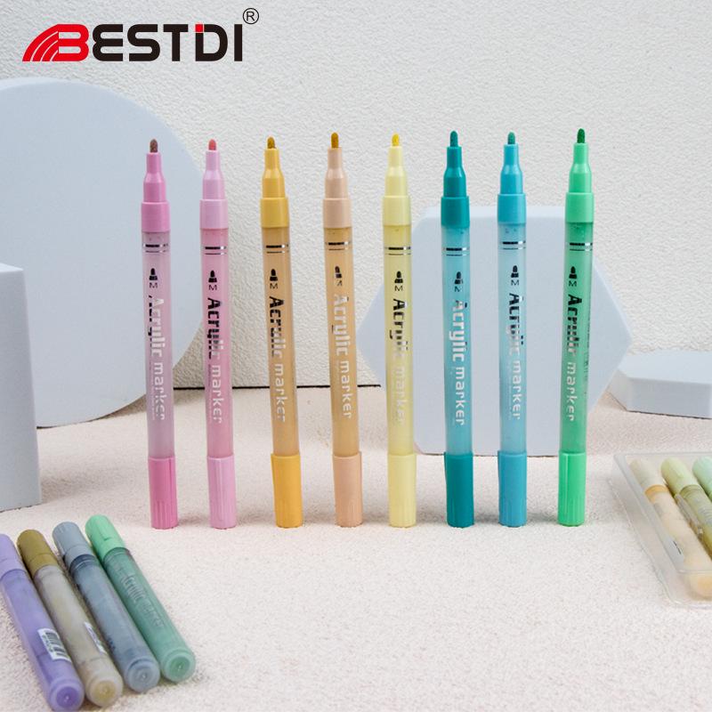 

Waterproof Fluorescent Acrylic Marker Pen - DIY Hand-painted Morandi Colors, Water-based for Ceramic