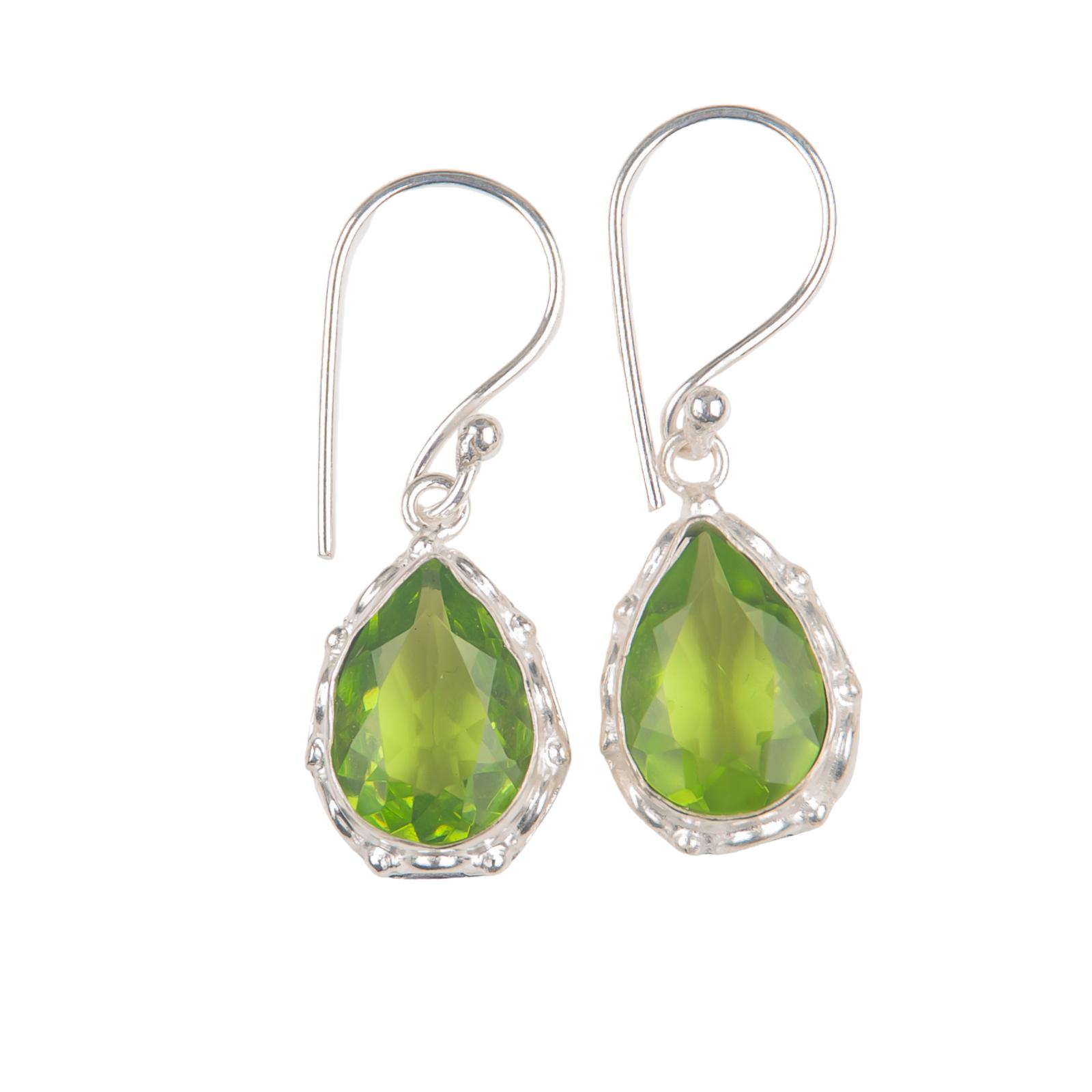 

Peridot Gemstone 925 Sterling Silver Jewelry Handcrafted Earrings 1.50 For Mom EE-3-4