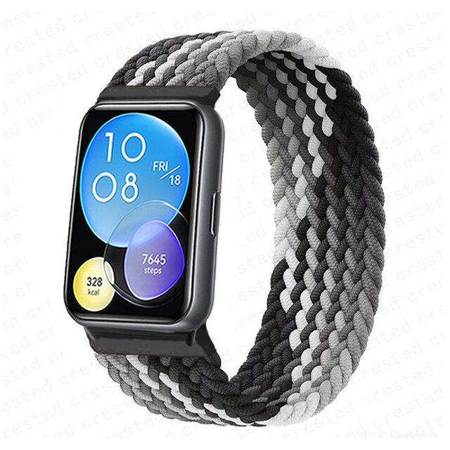 No Buckle Elastic Nylon Strap for Huawei Watch Fit 2 Sport Braided Belt Band Wristband Smartwatch Accessories for Huawei Fit 2 Watch