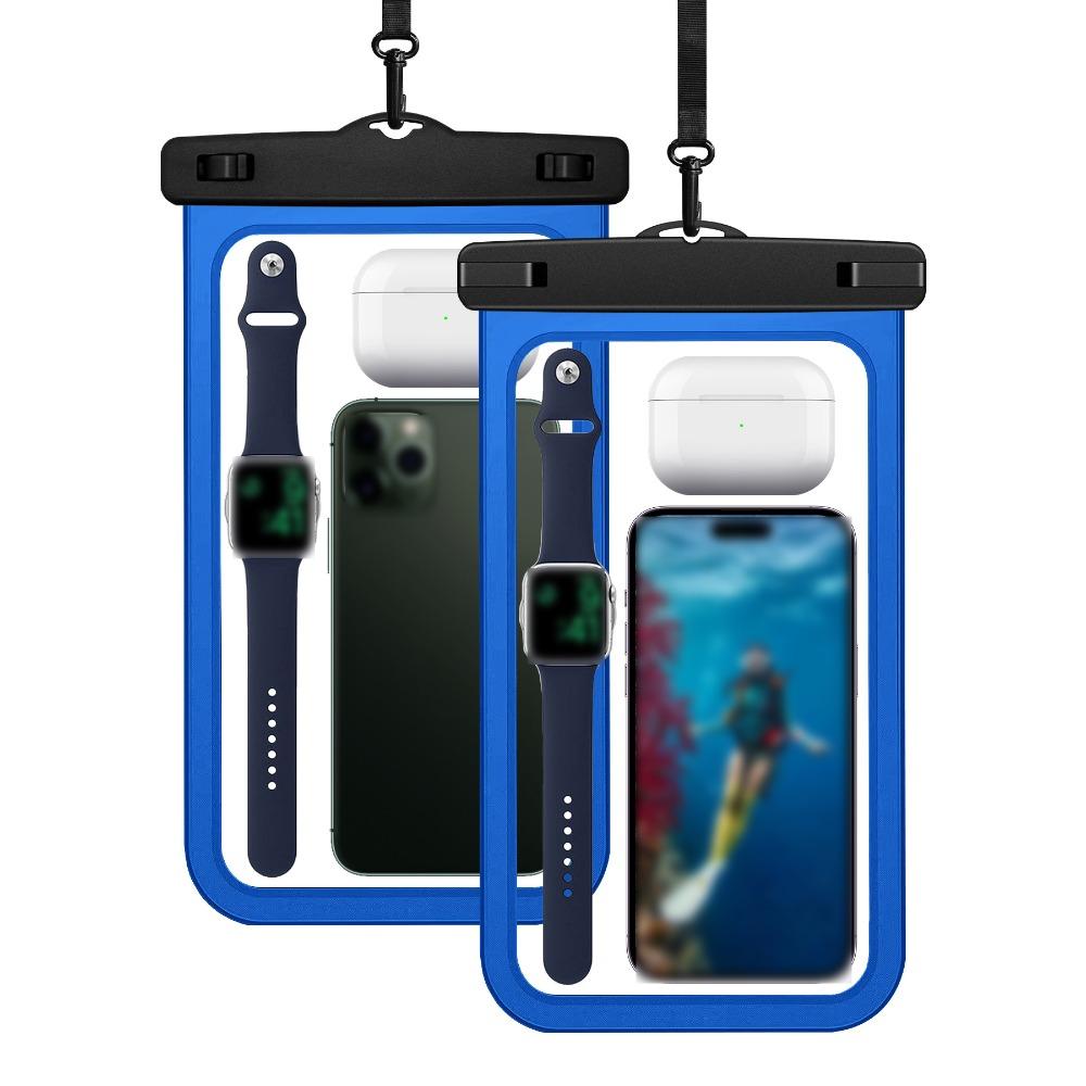 

Touchable Screen Phone Protector Pouch Swimming Storage Bag Water Splashing Festival темно-синий