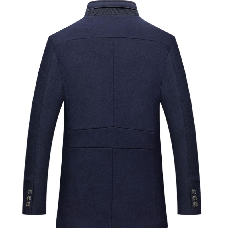 's English Style Woolen Thick Scarf Collar Top Jackets & OverJacket Jacket for Fall and Winter