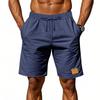 Men's Lightweight Linen Breathable Solid-Color Beach Sports Casual Loose-Fit Shorts
