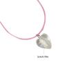 Fashion Love Heart Pendant Necklace for Women Trend Aesthetic Glaze Collar Choker Adjustable Rope Party Jewelry Birthday