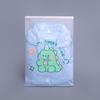 2pcs Clothing storage bag Travel cartoon children transparent clothing zipper bag cute thickened frosted bag underwear pouch