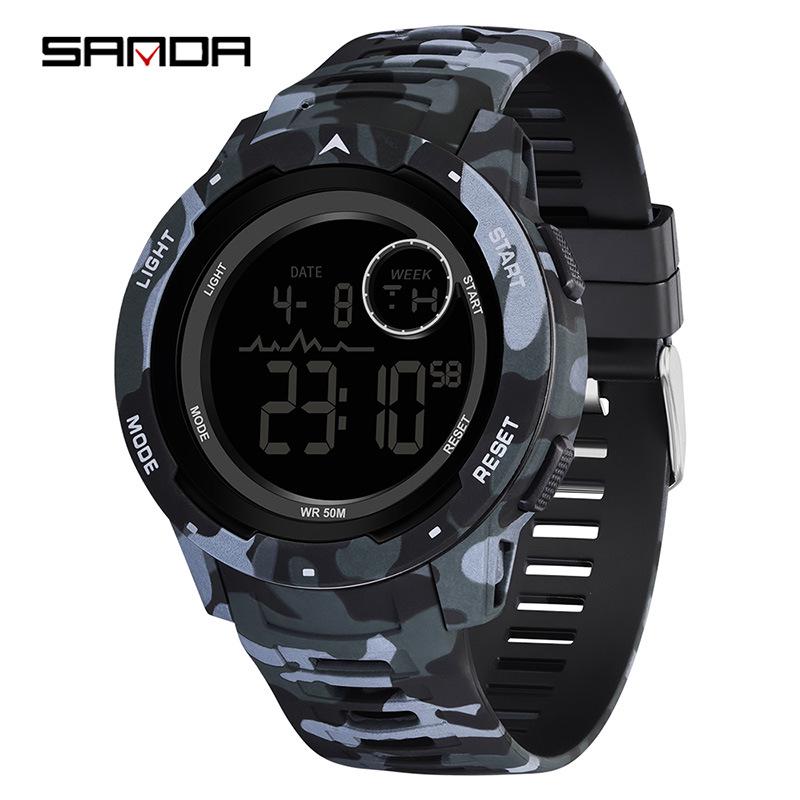 Sanda Electronic Fashion Sports Watch: Multifunctional, Stylish, Unisex, Single Display