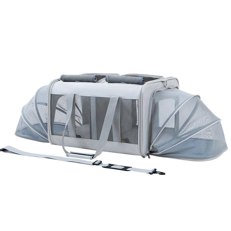 Pet Transport Cage: Breathable, Expandable Car Cage for Dogs and Cats