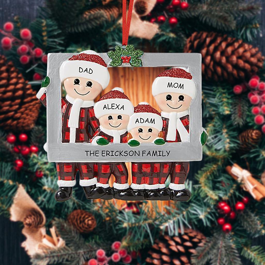 Christmas Wooden Family Pendant Christmas Decorations For Home 2025 Navidad Gift Xmas Tree Hanging Ornament Happy New Year 2026