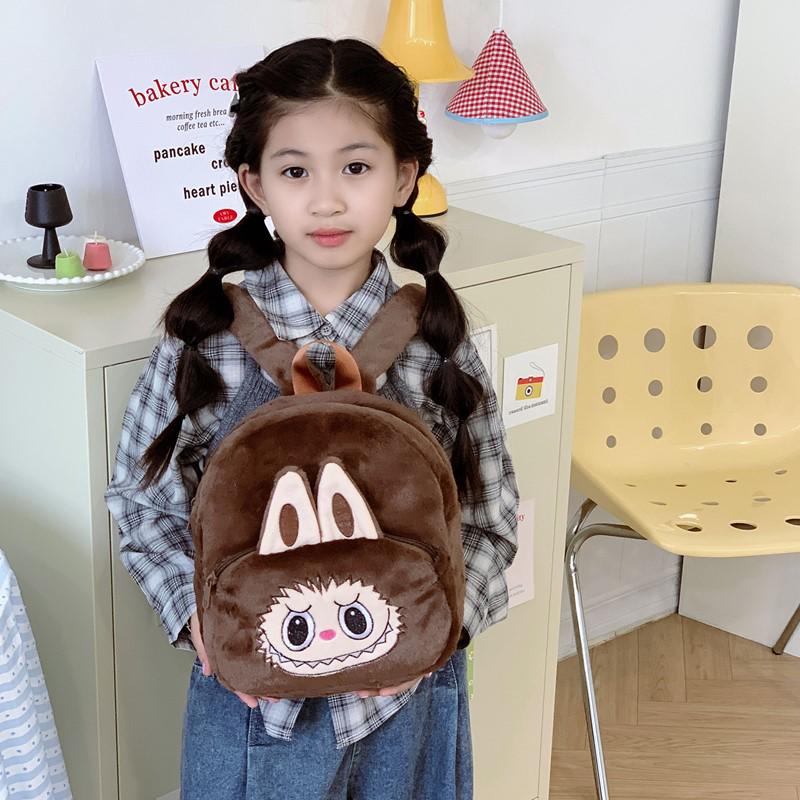 Plush Embroidered Cartoon Backpack for Girls - 2025 Trendy Schoolbag