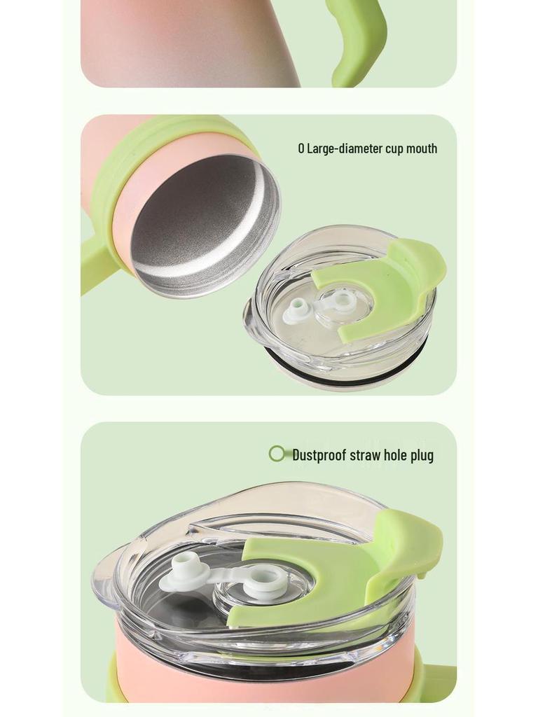 Big Mac Ice King Stainless Steel Insulated Coffee Cup, Large Capacity Summer Straw Cup