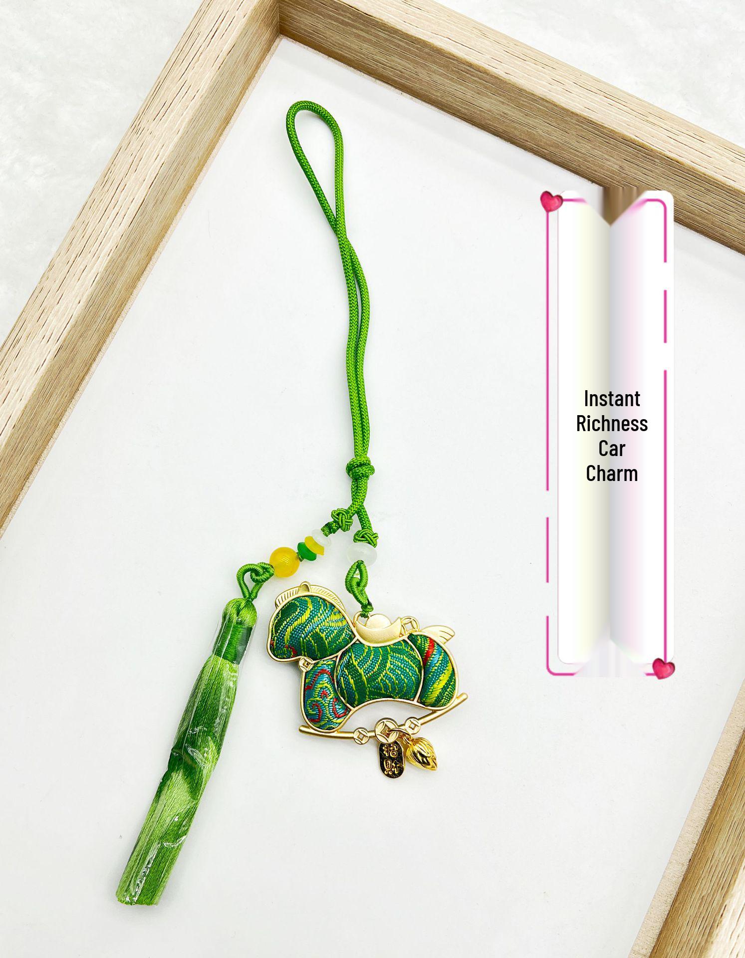 2026 Year of the Horse Keychain: Creative Song Brocade Horse Pendant for New Year