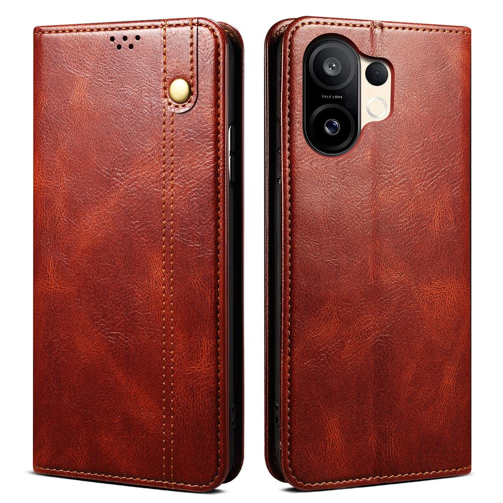 For vivo S30 Pro mini 5G Case Crazy Horse Texture Waxy Leather Wallet Stand Phone Cover
